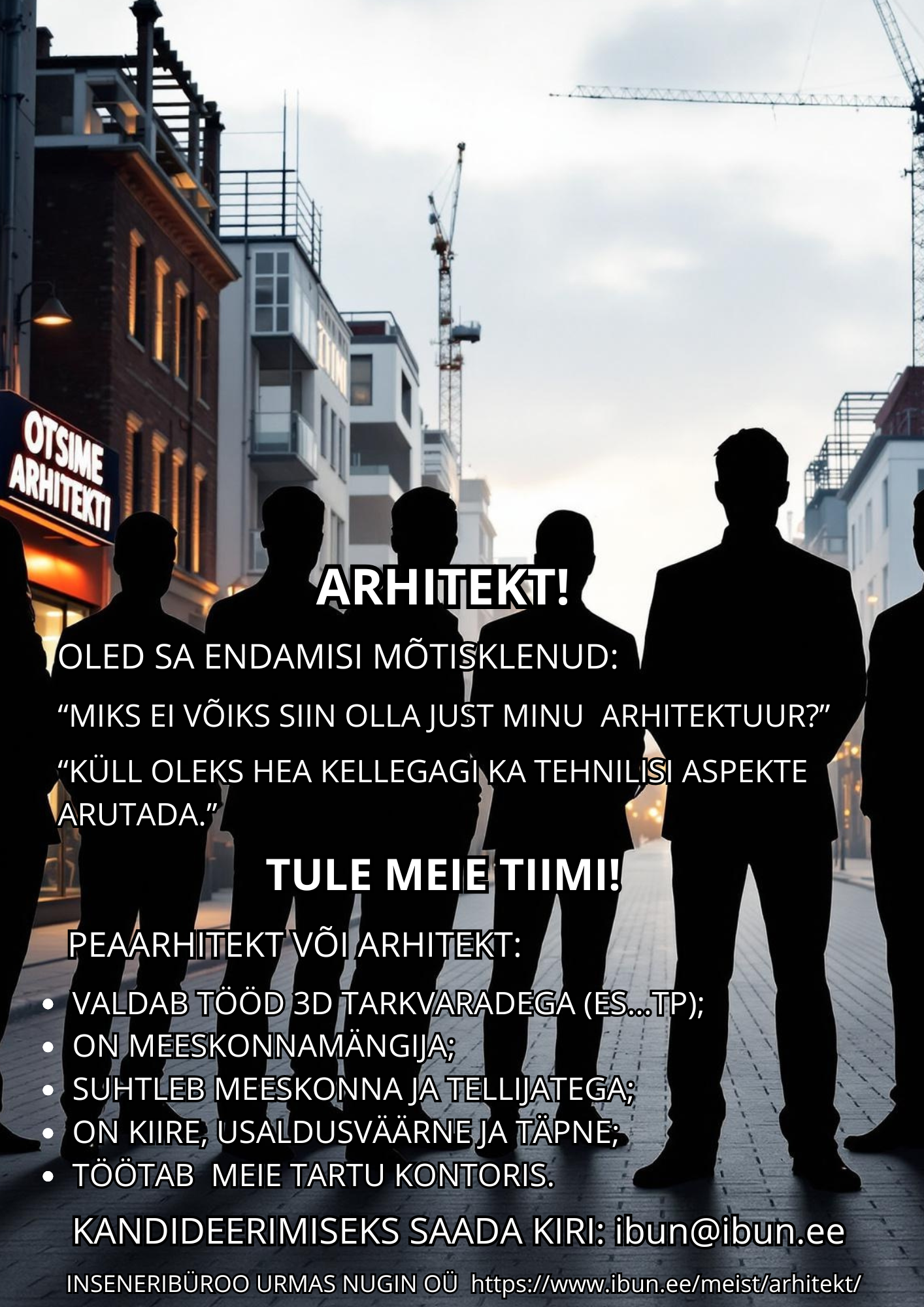 Arhitekt-tule-tööle